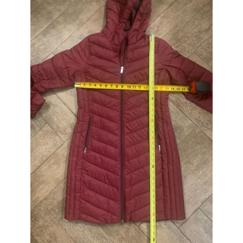 Hollister Lightweight Puffer Collection Parka Red Maroon Womens Size Small - Picture 5 of 8